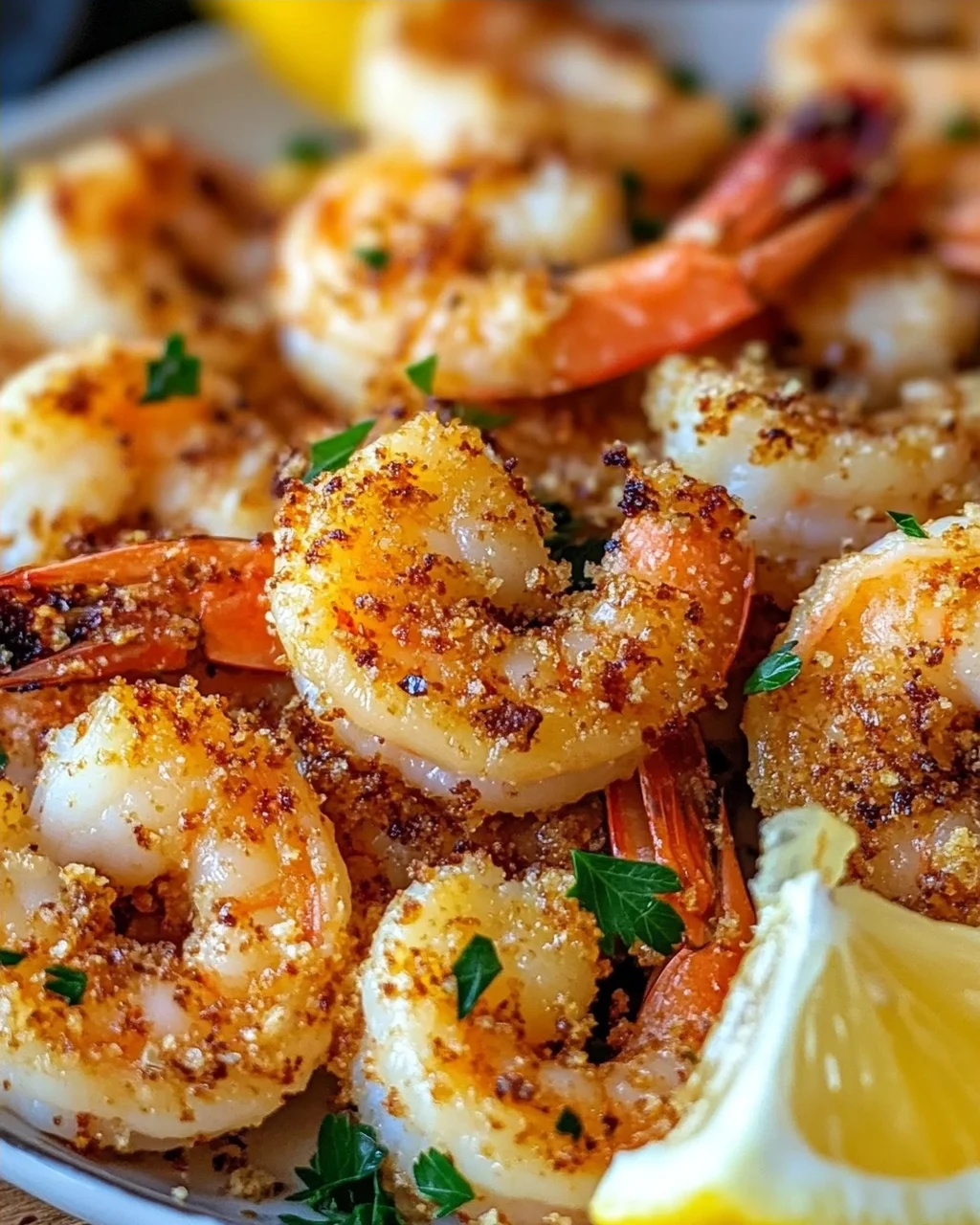 Air Fryer Knoblauch Parmesan Garnelen