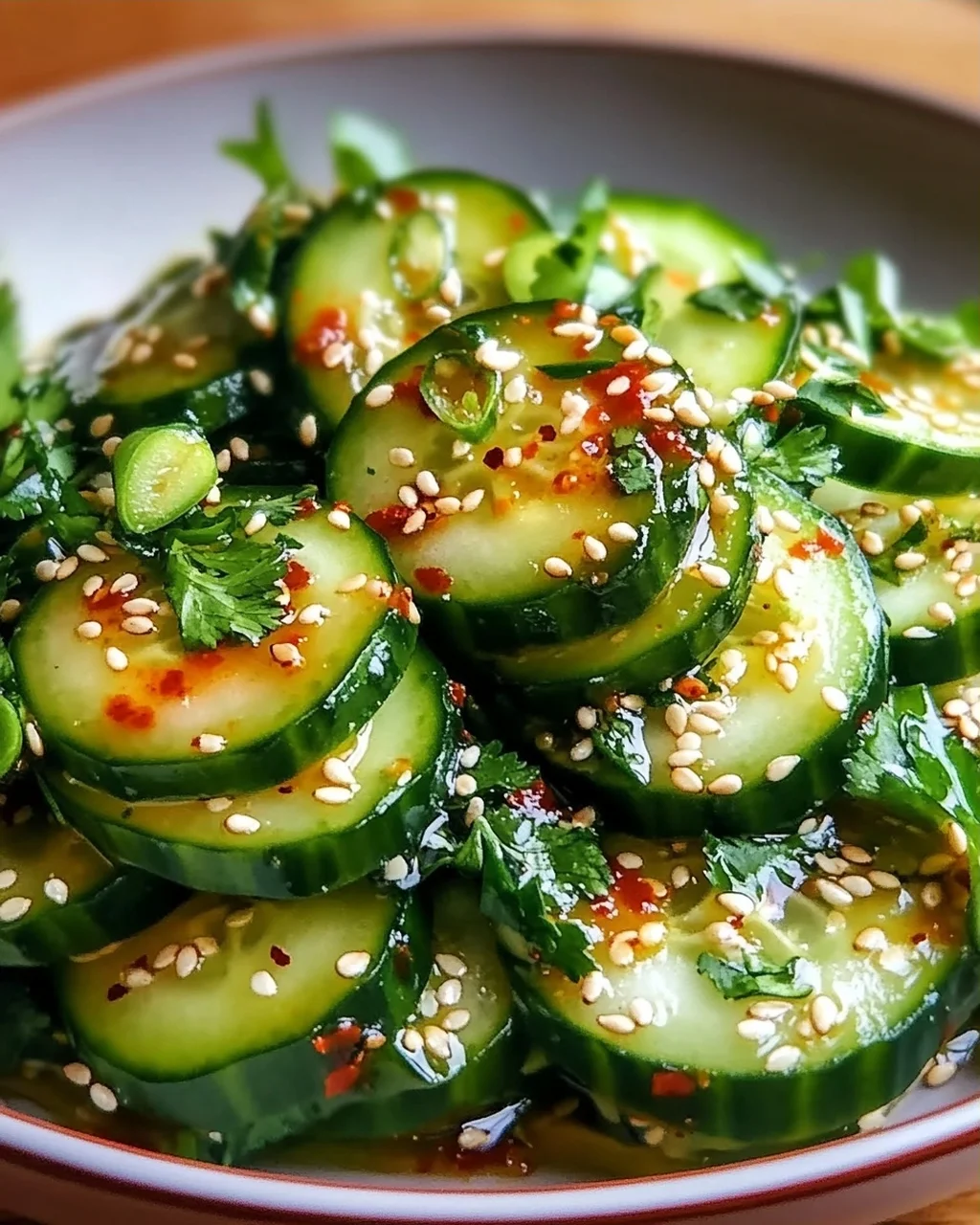 Asiatischer Gurkensalat: Chili-Sesam-Kick für heiße Tage!