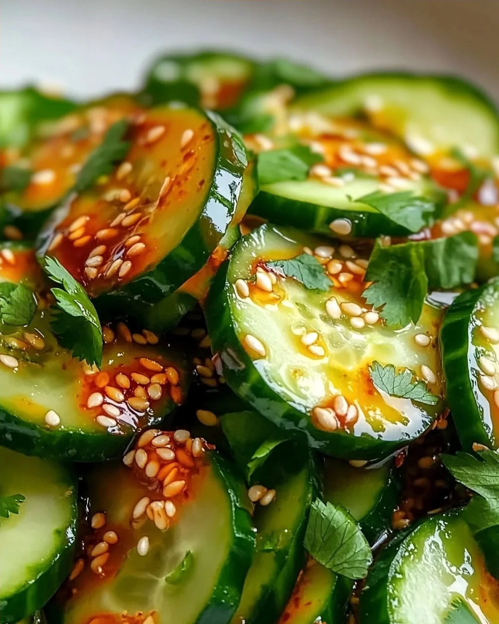 Asiatischer Gurkensalat: Chili-Sesam-Kick für heiße Tage!