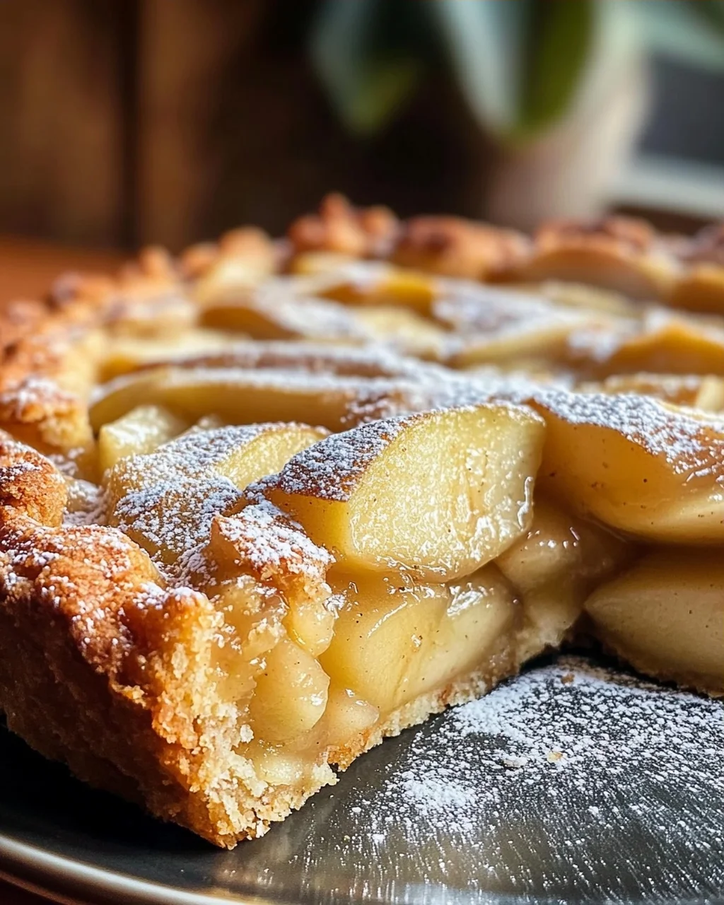 Bester gedeckter Apfelkuchen