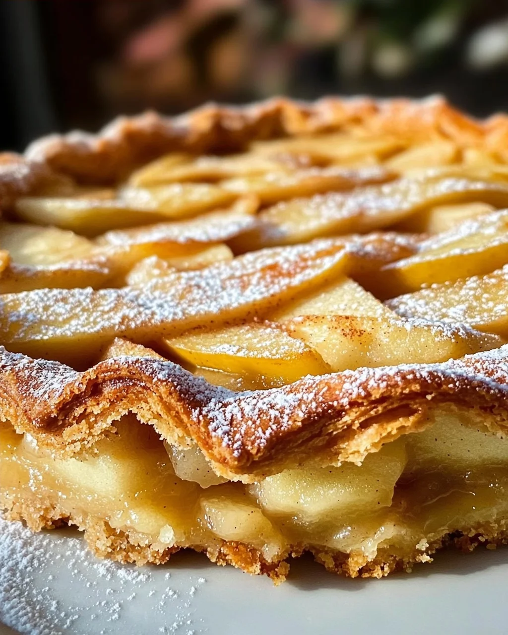 Bester gedeckter Apfelkuchen