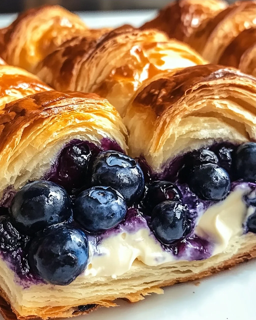 Blaubeer-Frischkäse-Croissant-Auflauf für dein Frühstück