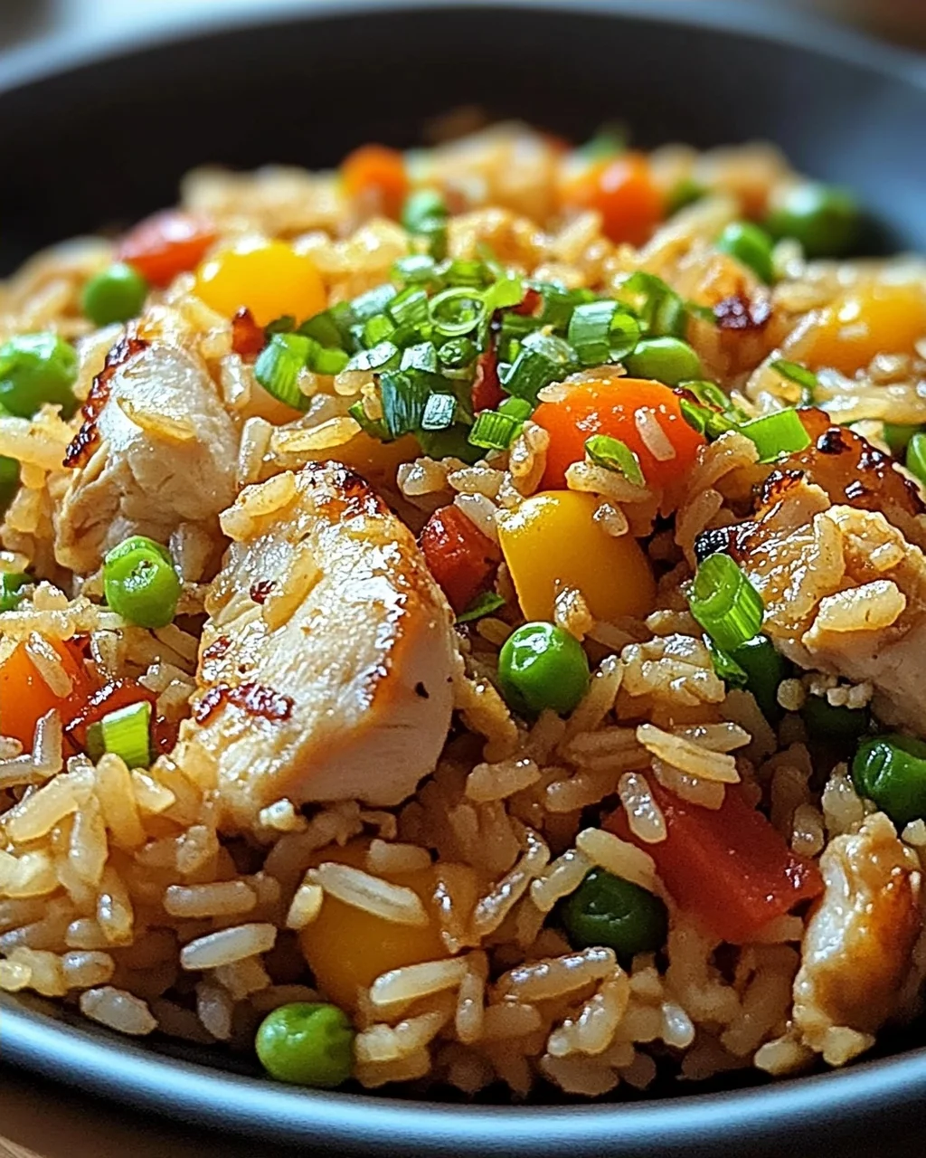 Bratreis mit Hähnchen