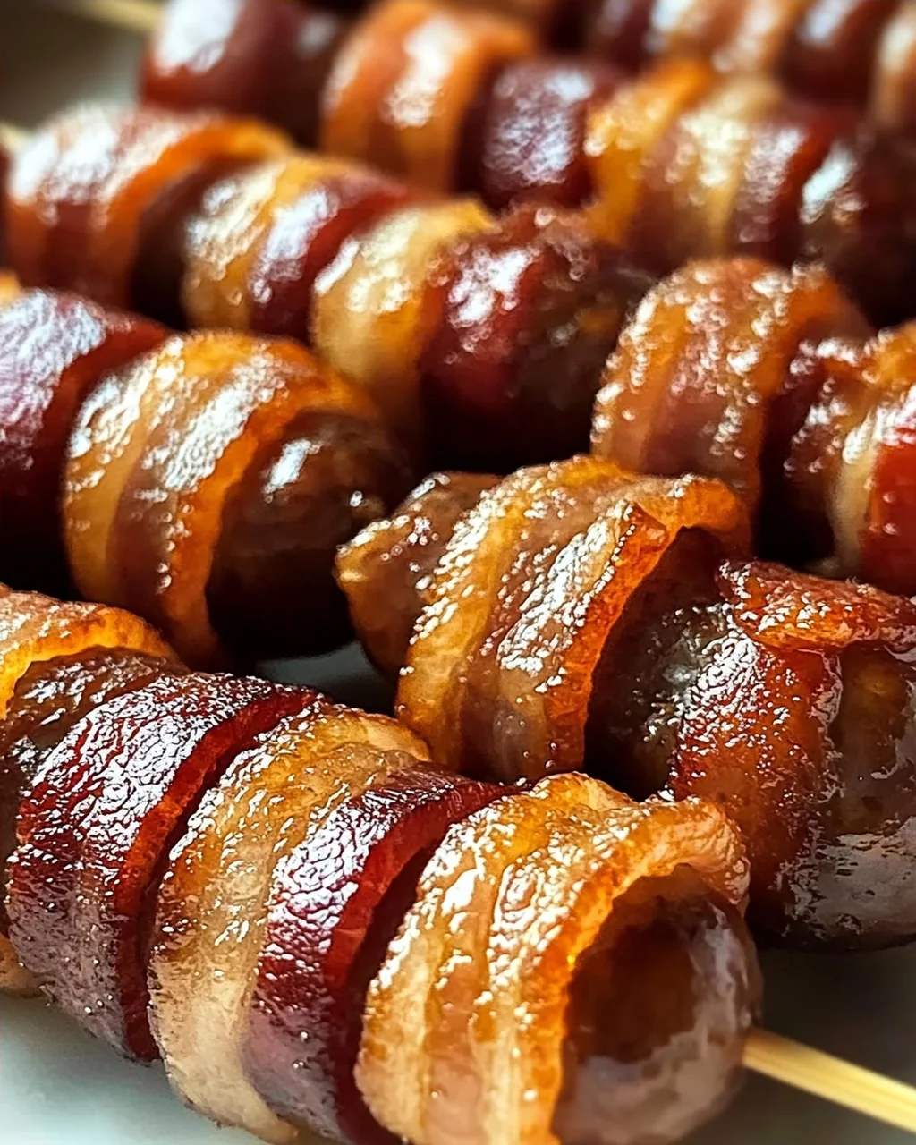 Brauner Zucker Speck umwickelt für fette Partys
