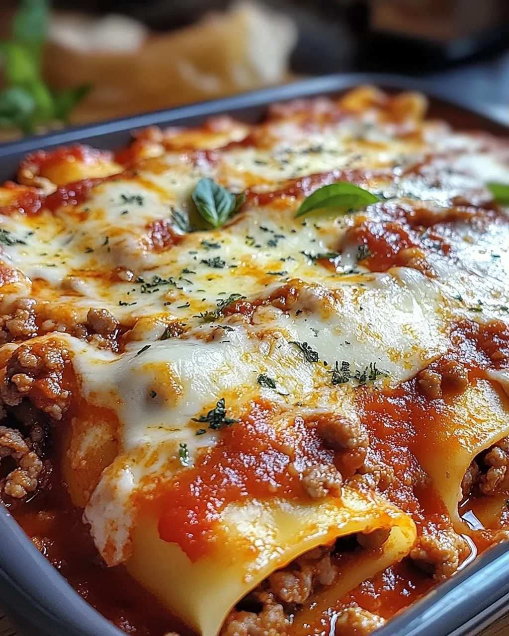 Cannelloni mit Rindfleisch und Käse