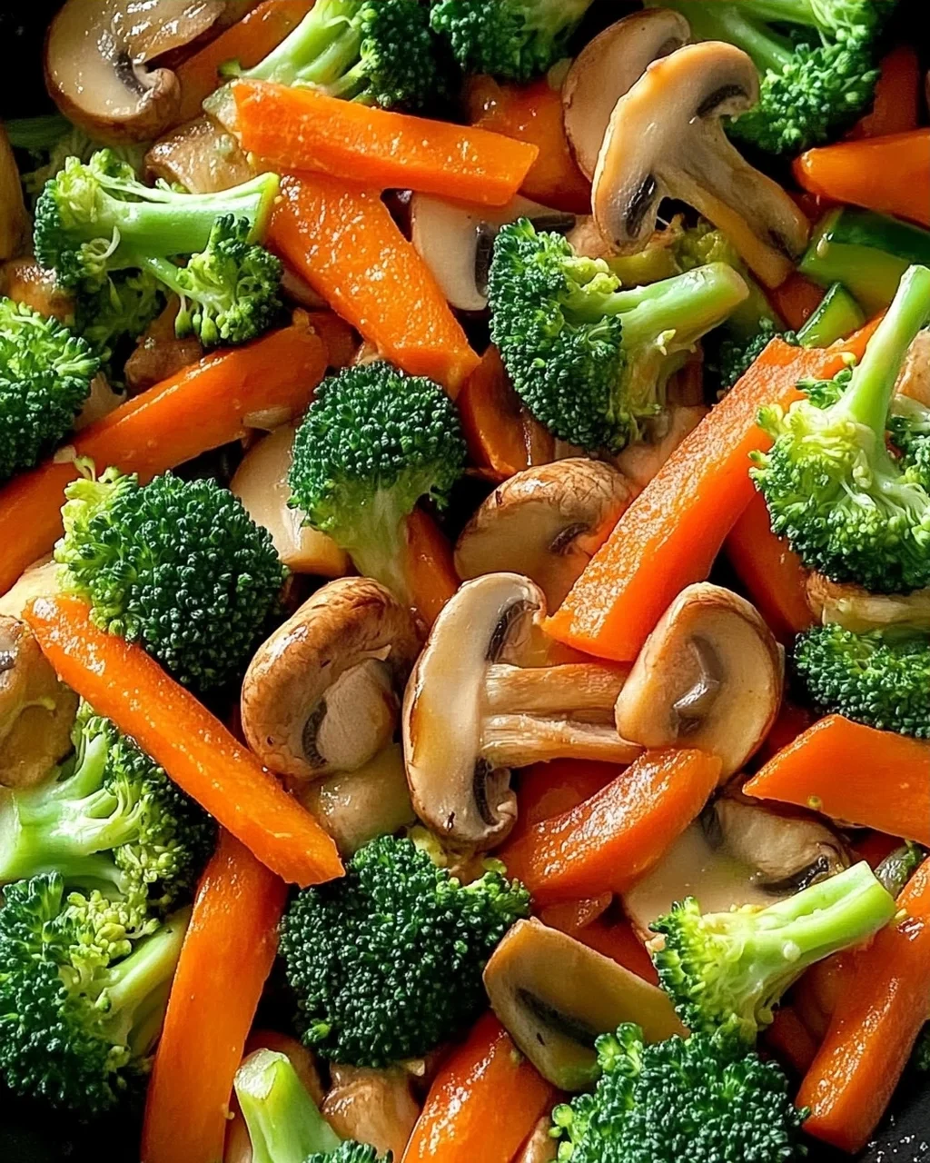 Champignon-Brokkoli-Karotten-Pfanne