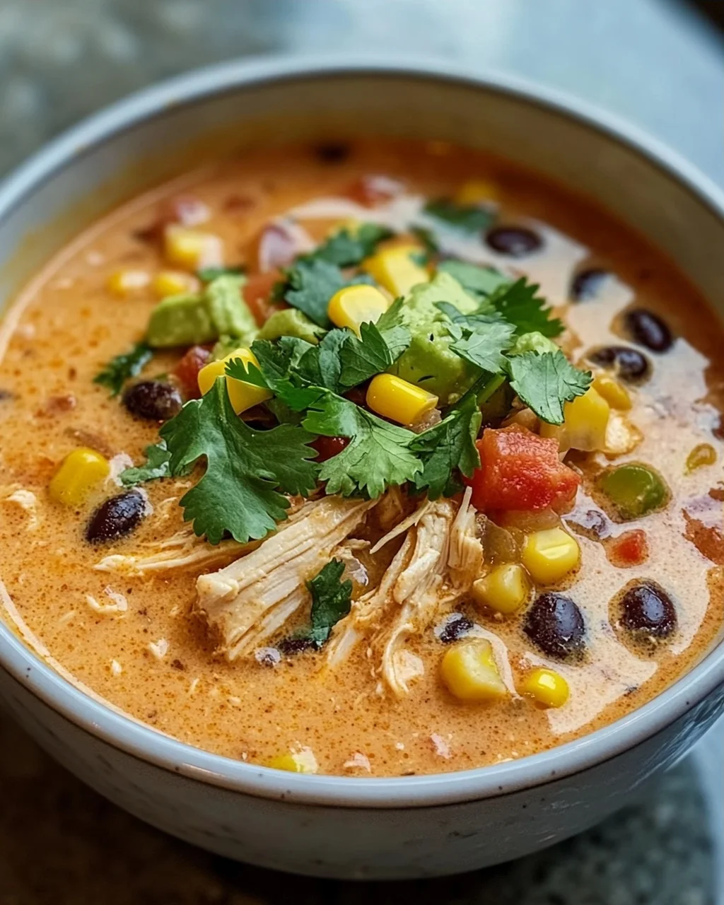 Cremige Hähnchen-Enchilada-Suppe: Ein Genuss für alle!