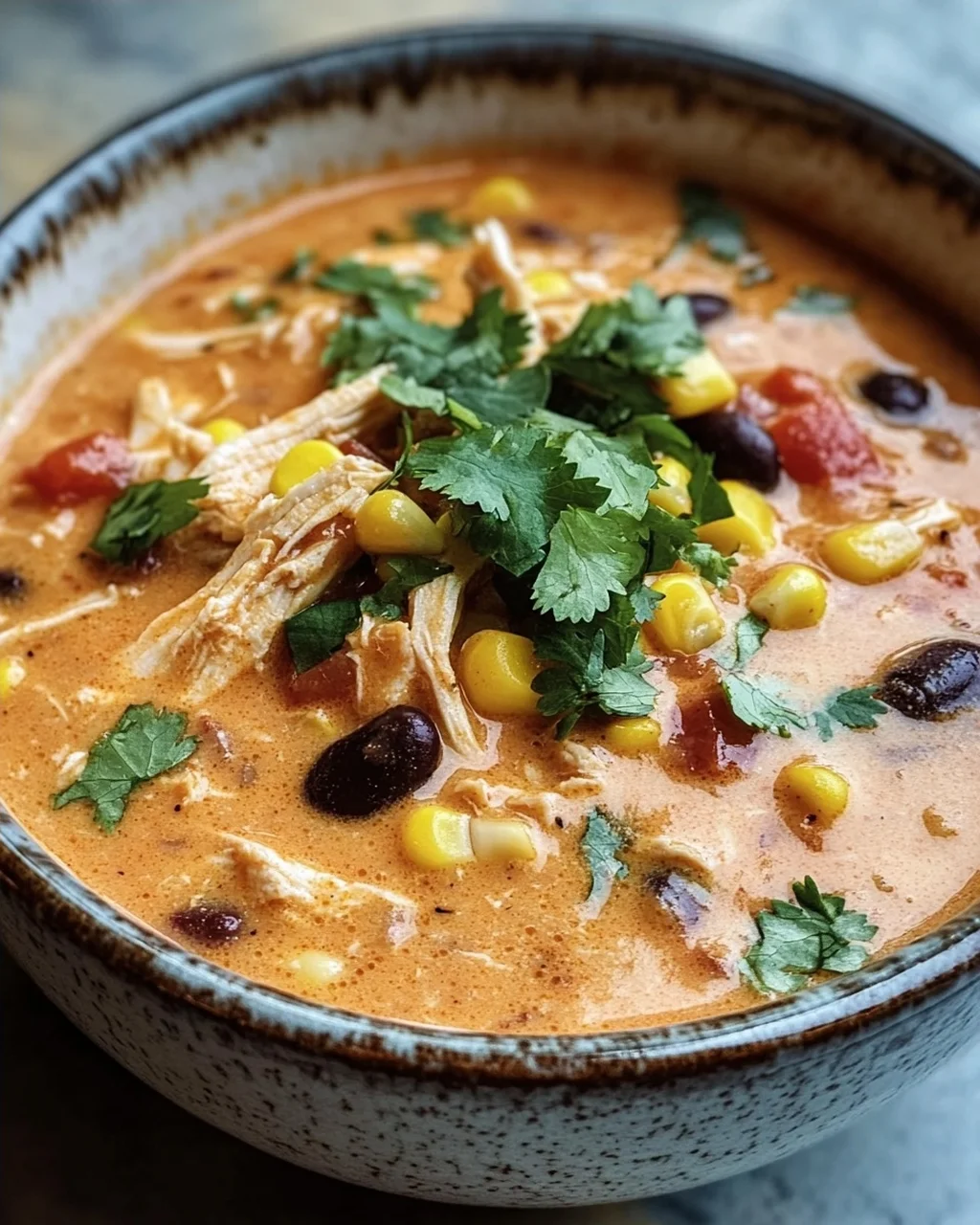 Cremige Hähnchen-Enchilada-Suppe: Ein Genuss für alle!