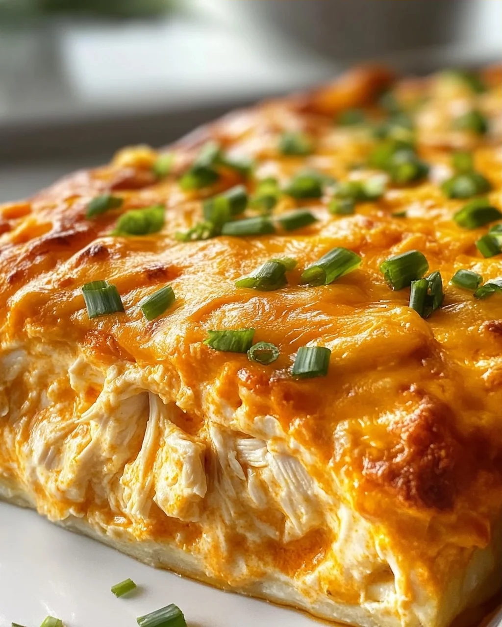 Cremiger Buffalo Hähnchen Käse Auflauf – Einfach & Lecker!