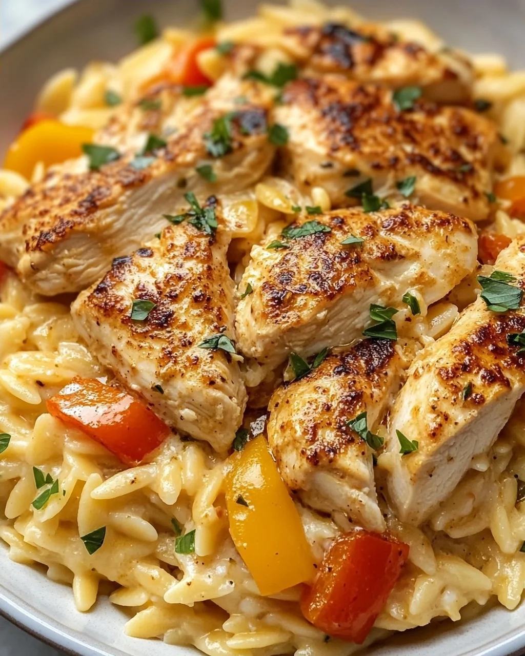 Cremiges Cajun Hähnchen Orzo Rezept – Einfach & Lecker