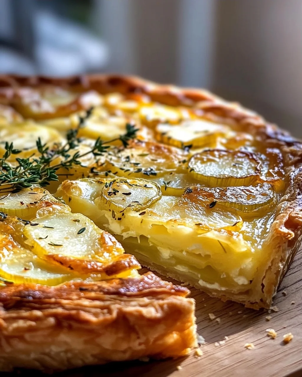 Delicious Potato Leek Tart with Puff Pastry Recipe