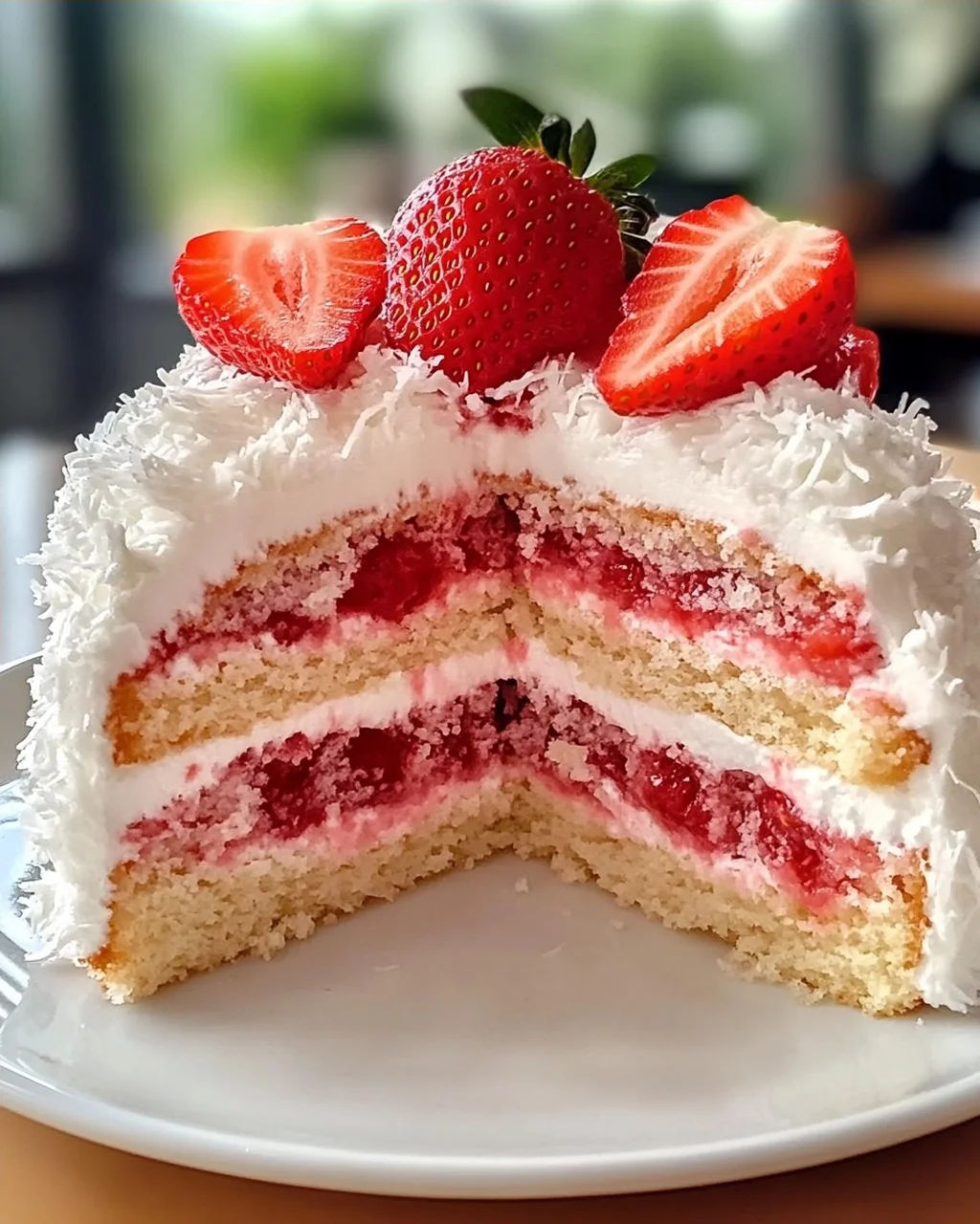 Erdbeer-Kokos-Schaumkuchen leicht gemacht
