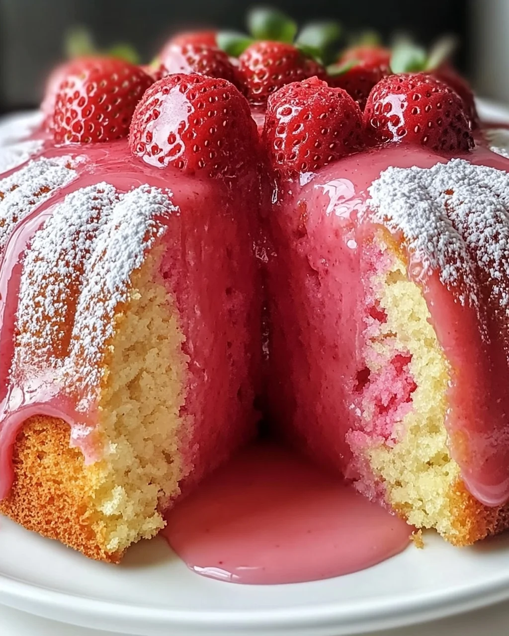Erdbeer-Milchshake-Pfundkuchen für jeden Anlass