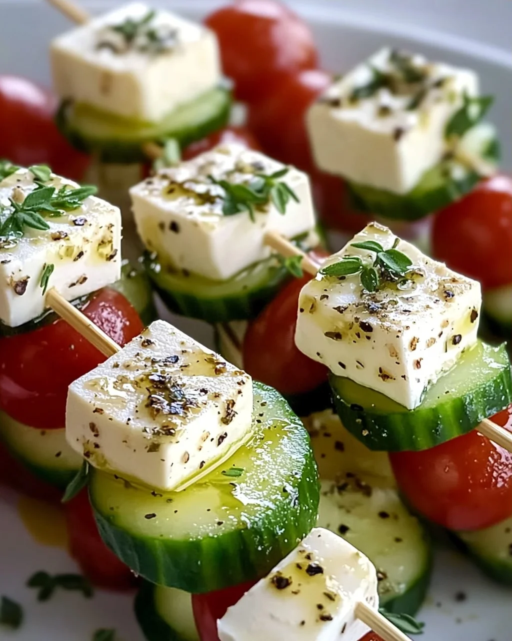 Feta Spieße mit Gurke: Lecker, leicht & schnell zubereitet