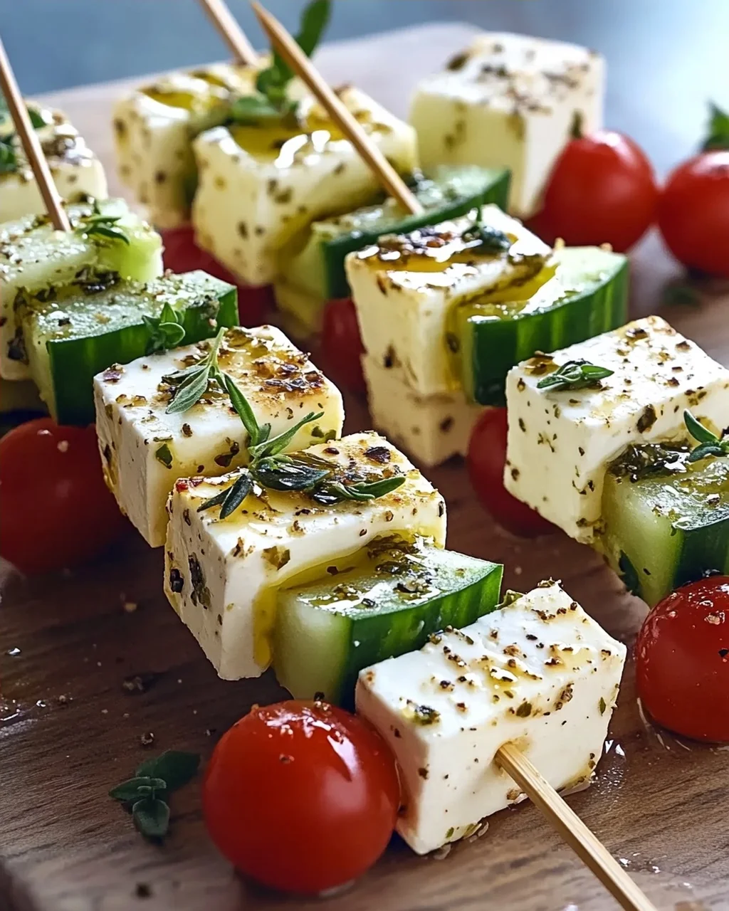 Feta Spieße mit Gurke: Lecker, leicht & schnell zubereitet