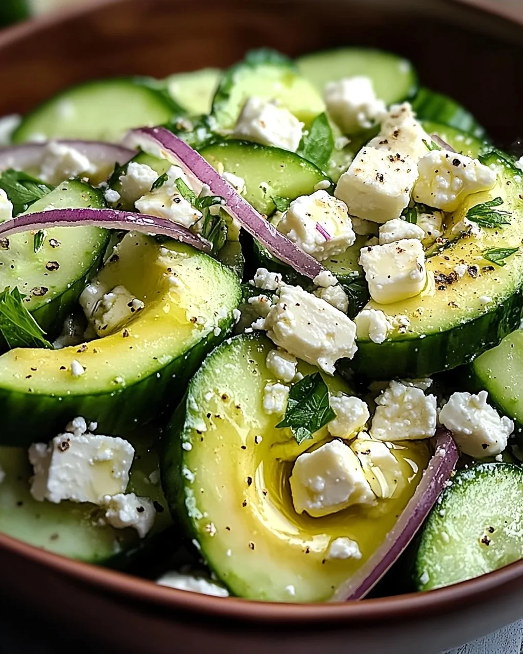 Gurken-Avocado-Salat mit Feta