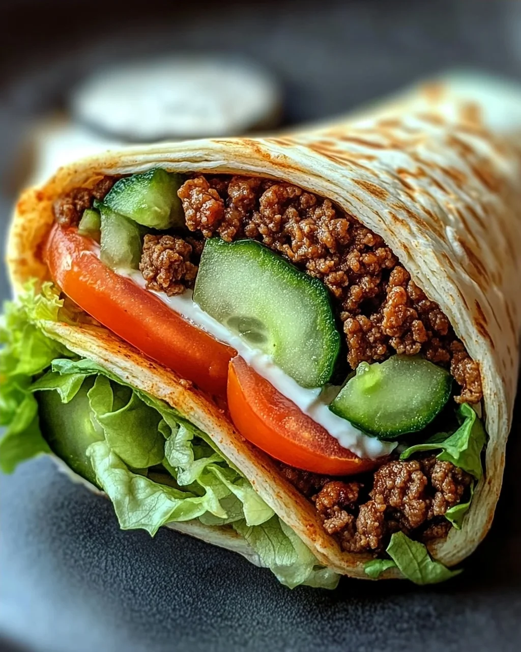 Kalorienarmer Burger-Wrap unter 250 Kalorien
