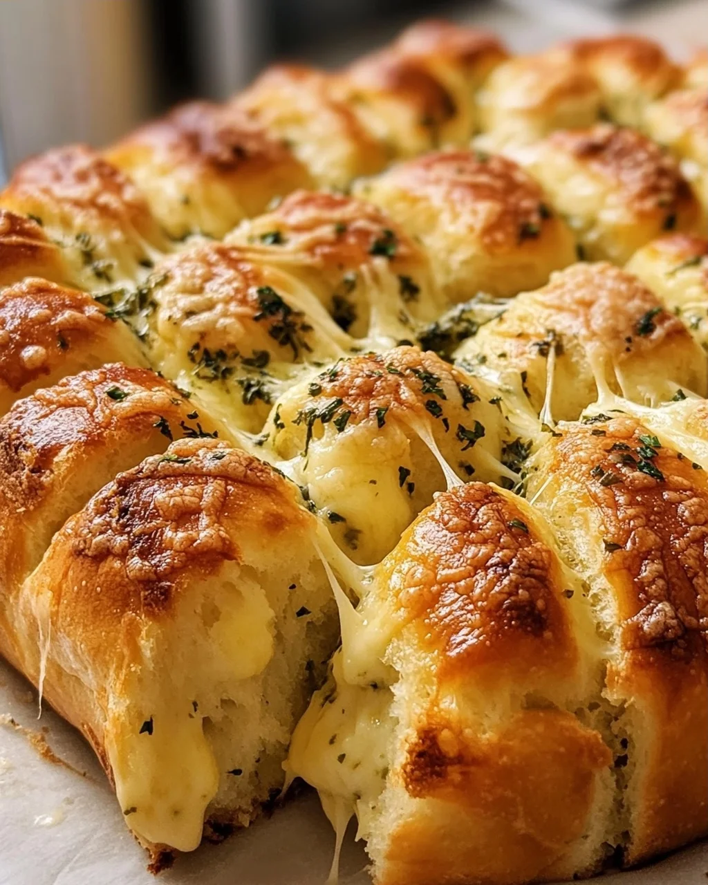 Käse-Zupfbrot mit Knoblauchkräuterbutter