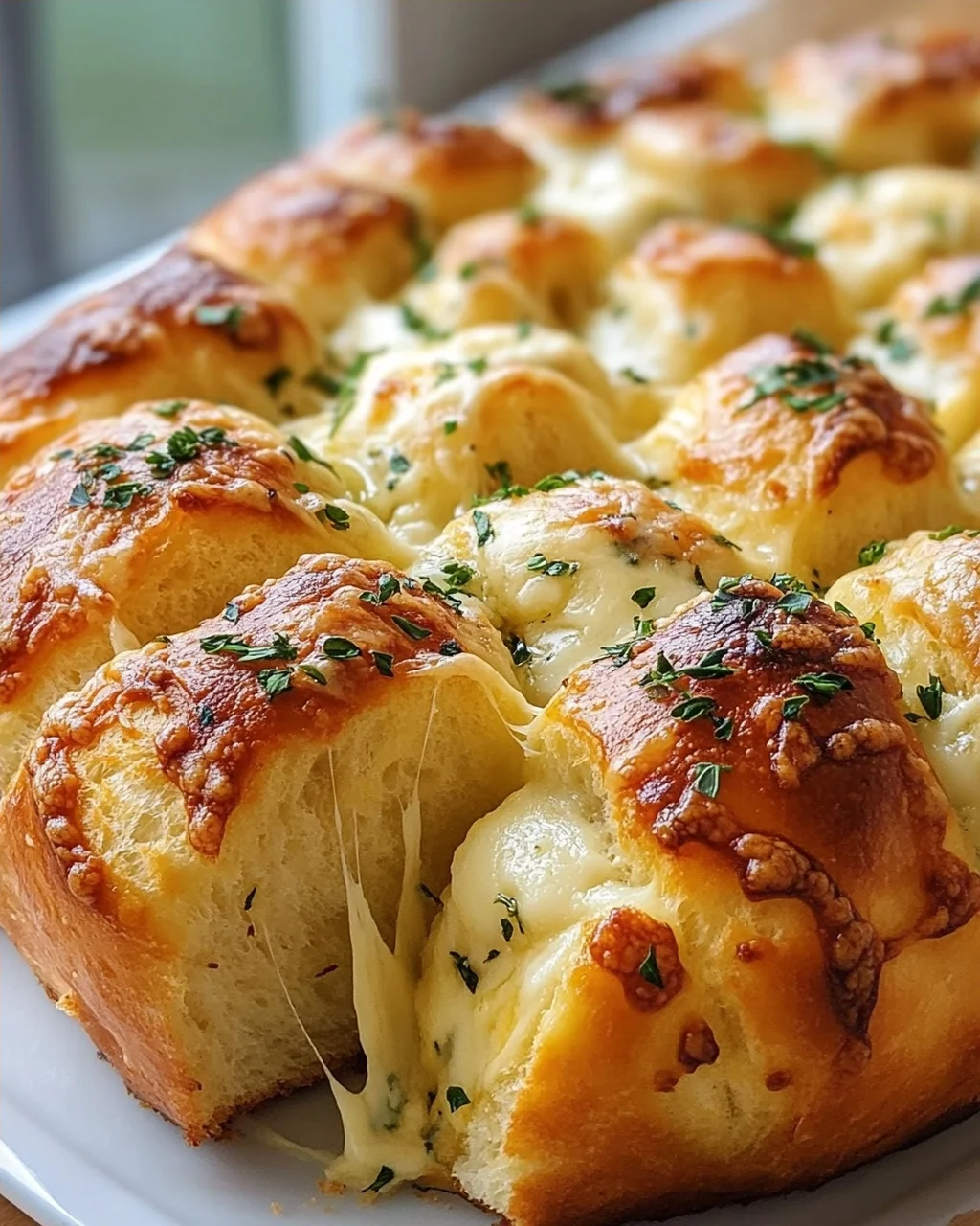 Käse-Zupfbrot mit Knoblauchkräuterbutter