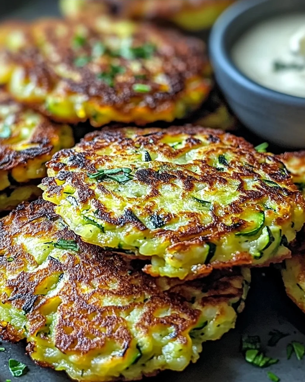 Knusprige und einfache Zucchini-Puffer für jeden Tag