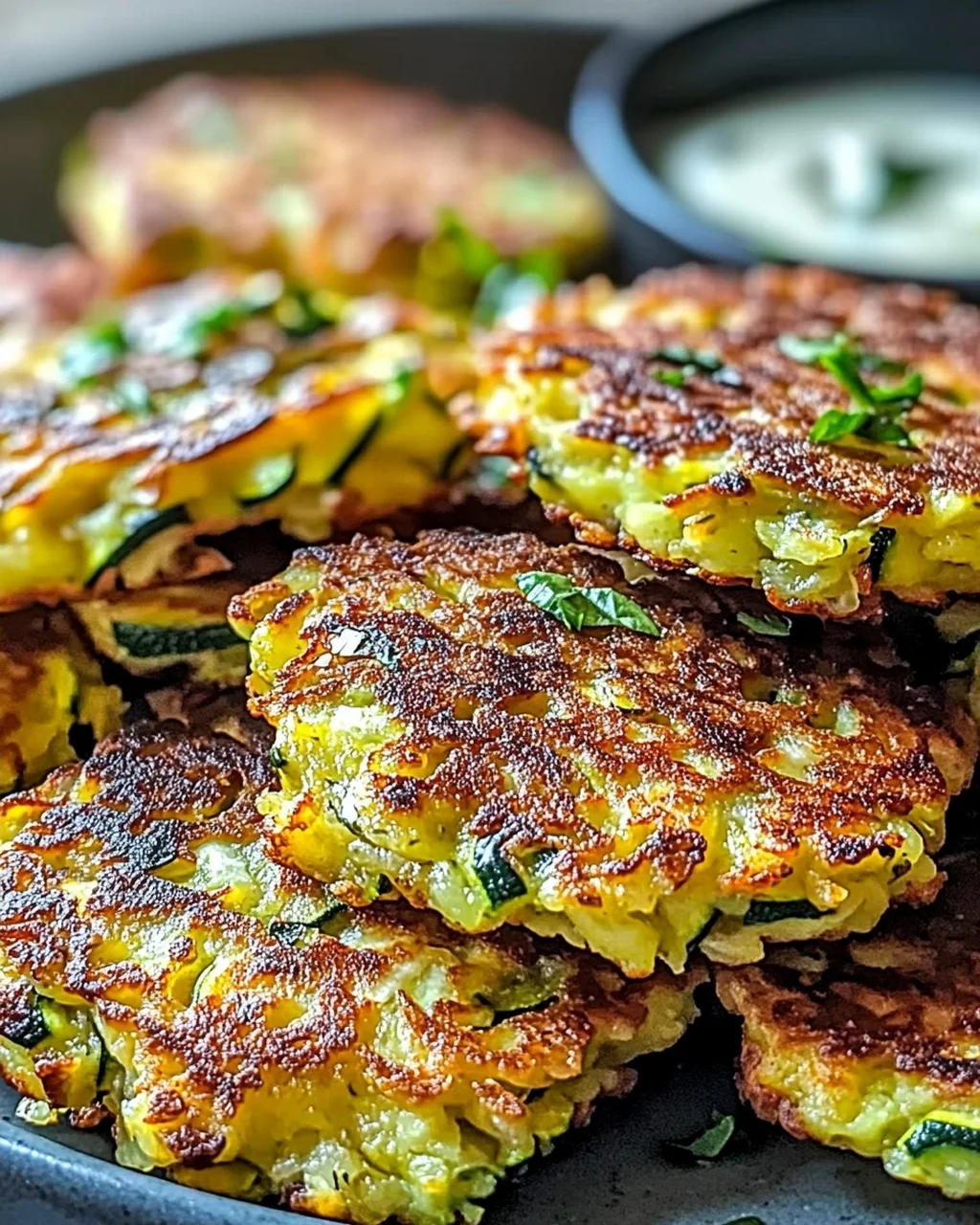 Knusprige und einfache Zucchini-Puffer für jeden Tag