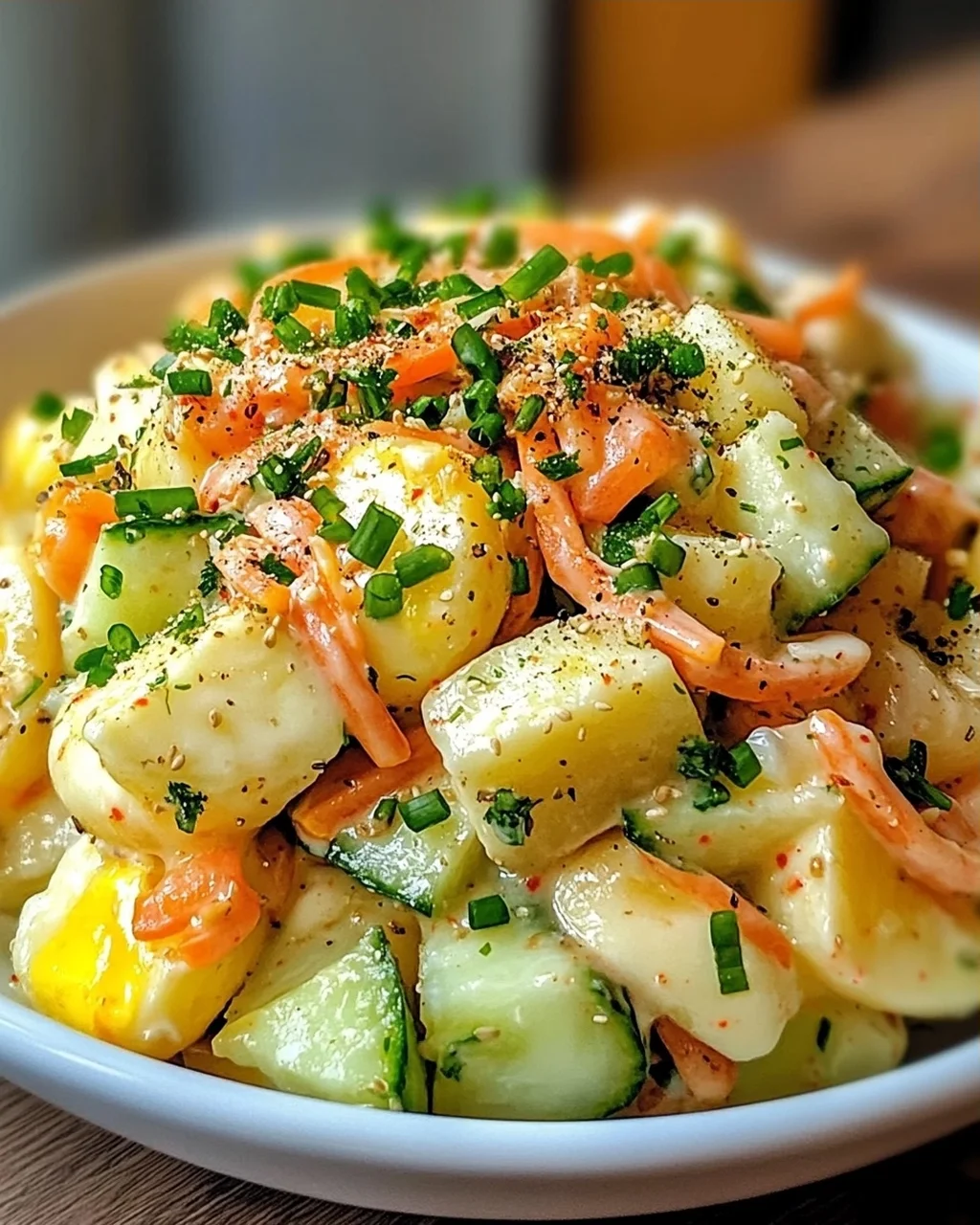 Koreanischer Kartoffelsalat: cremig und anpassbar