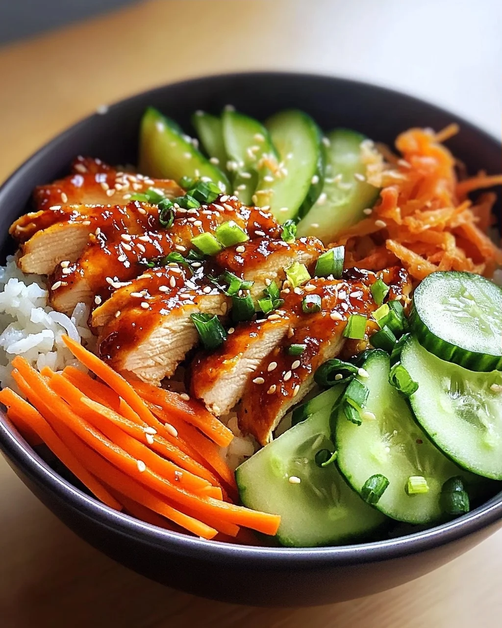 Koreanischer Reis Hähnchen Bowl