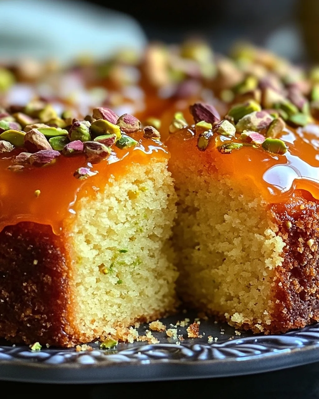 Köstlicher Kardamom Orangen Pistazien Tee Kuchen Rezept