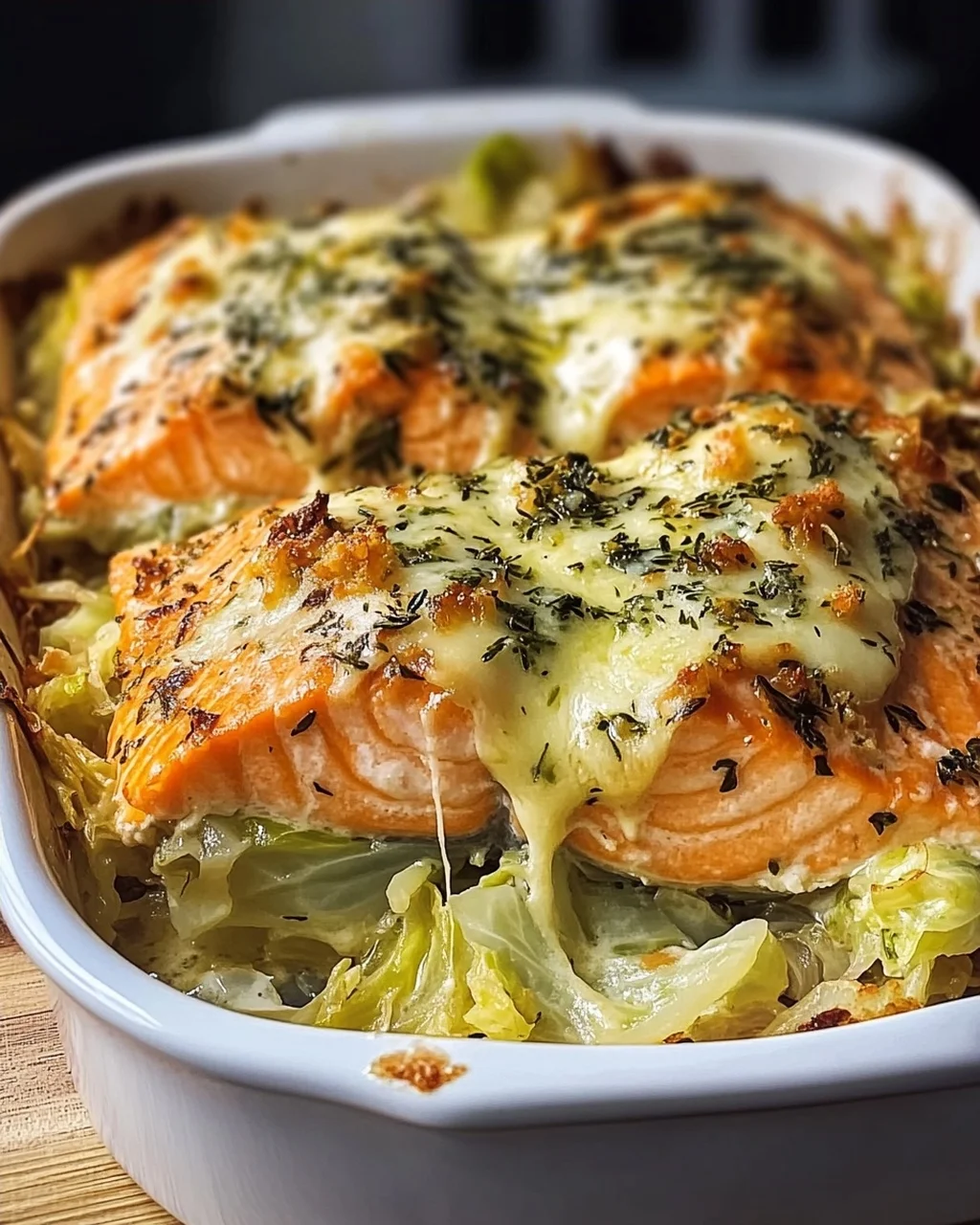 Lachs-Spitzkohl-Auflauf