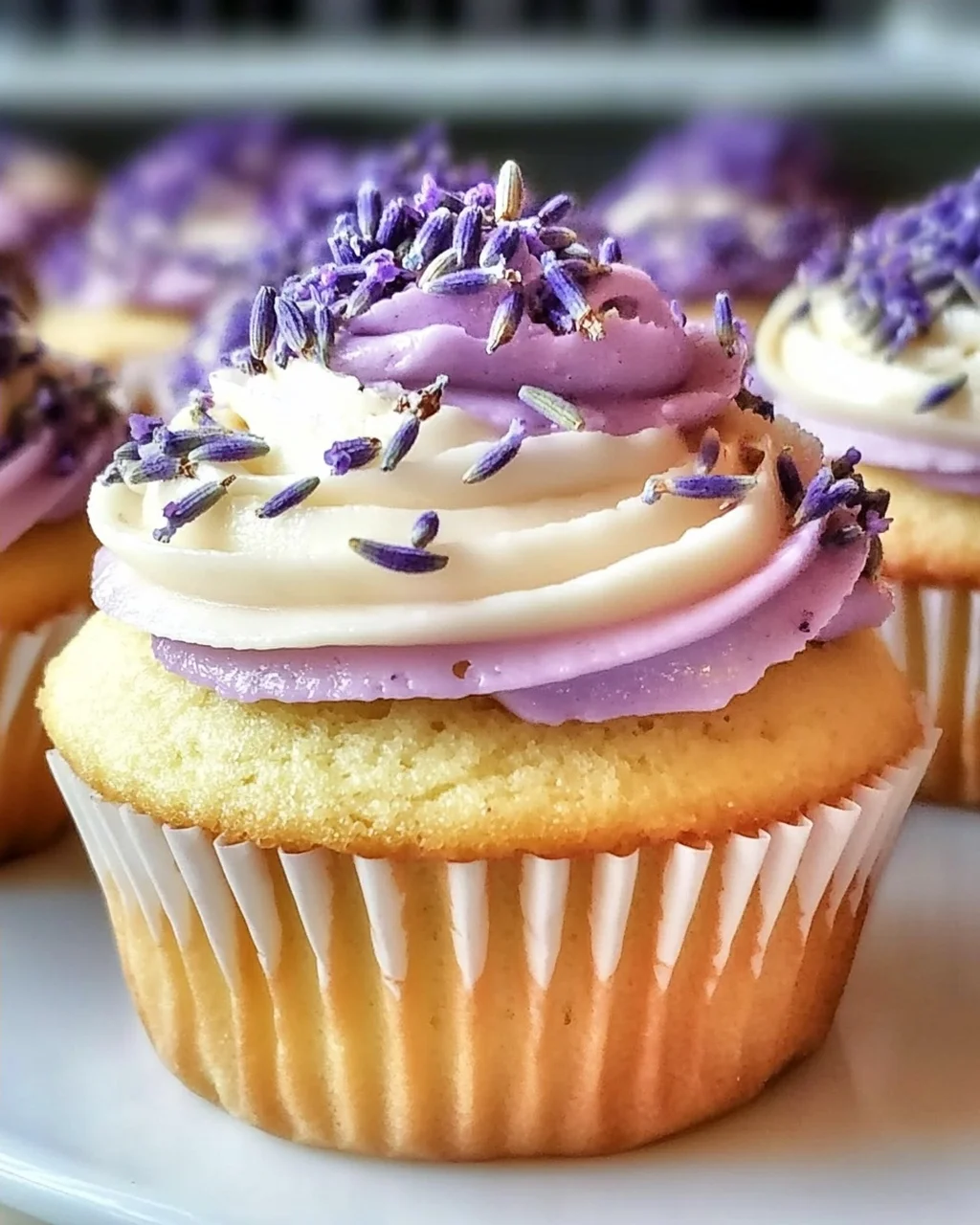 Lavendel Honig Cupcakes für einen zauberhaften Genuss