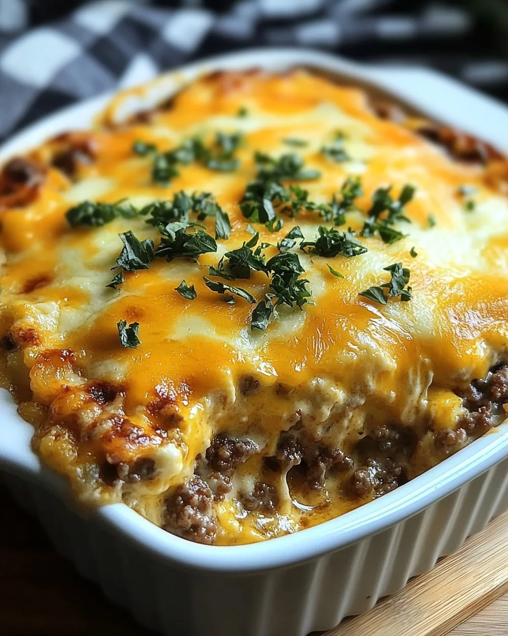 Low Carb Cheeseburger-Auflauf