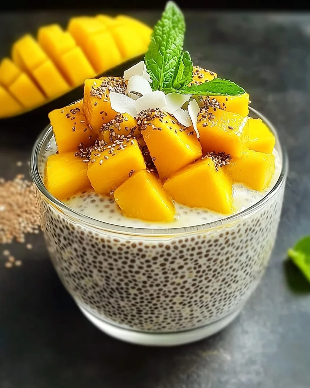 Mango Chia-Samen-Pudding für deinen perfekten Frühstücksstart
