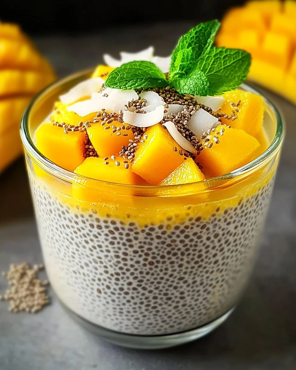 Mango Chia-Samen-Pudding für deinen perfekten Frühstücksstart