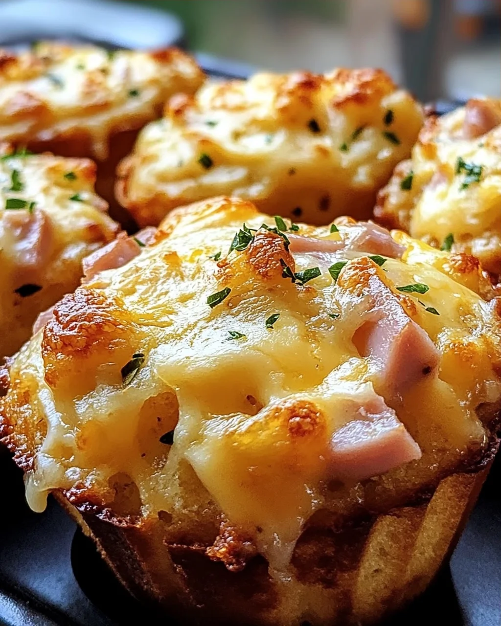 Muffins mit Putenschinken und Käse