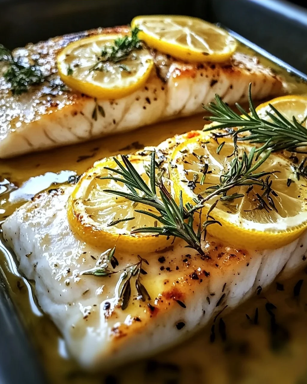 Ofenfisch mit Kräutern und Zitronen