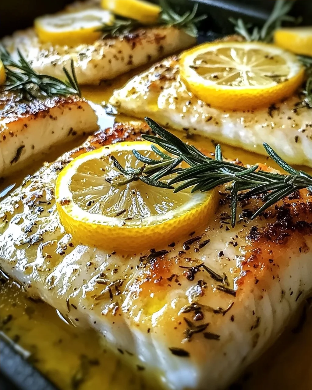 Ofenfisch mit Kräutern und Zitronen