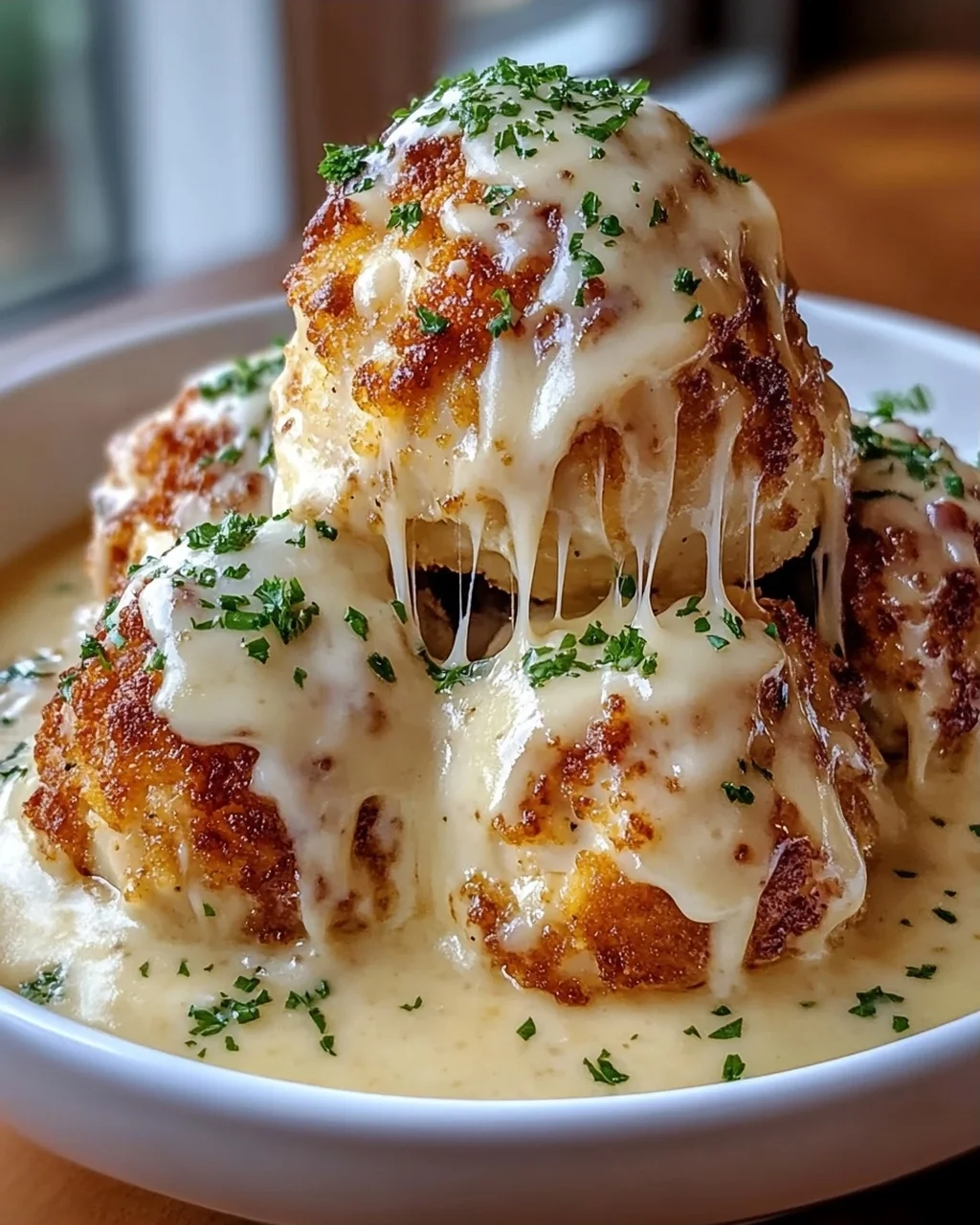 Parmesanwolken Hähnchen-Bomben Rezept