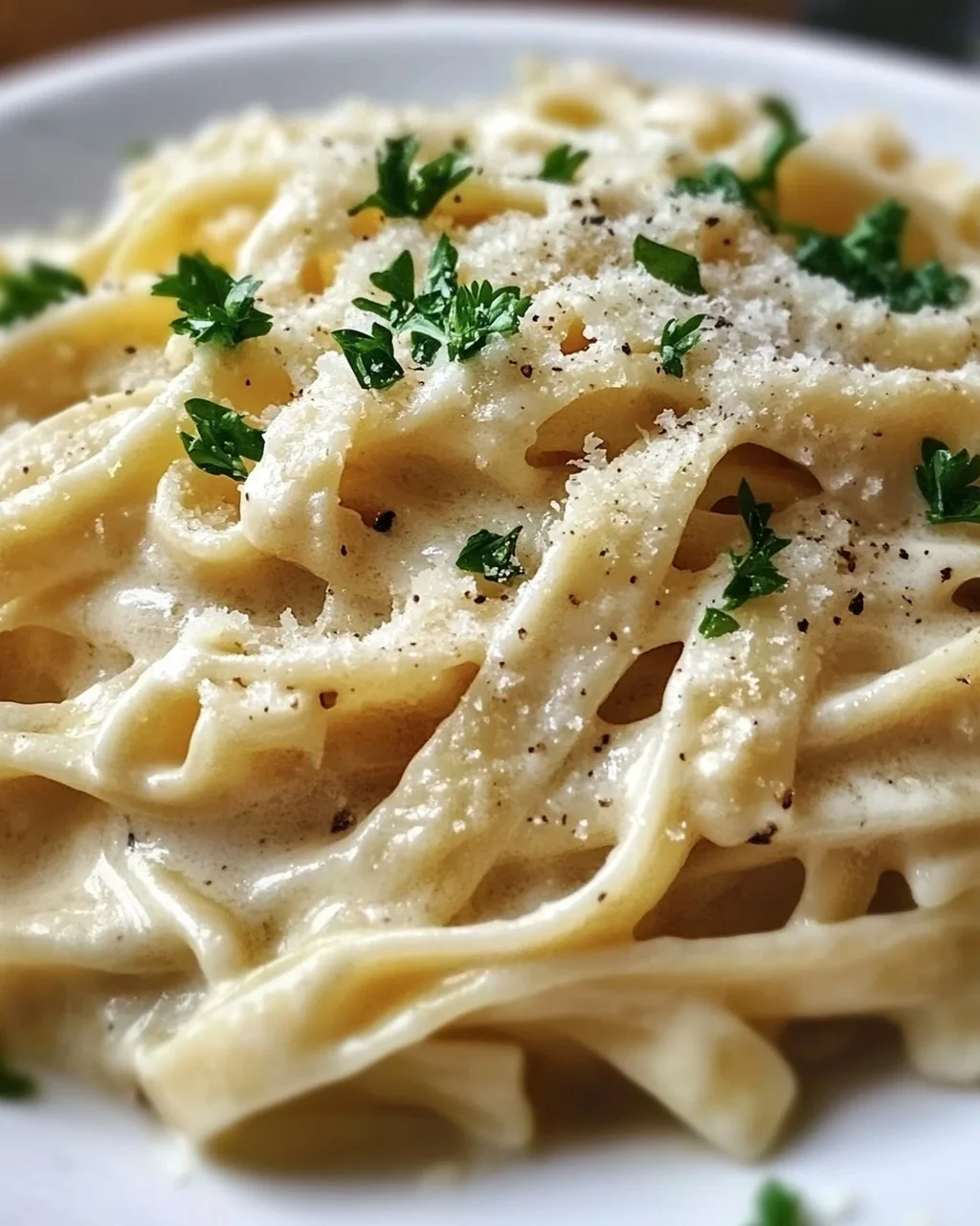 Pasta in Käse Sahne Soße