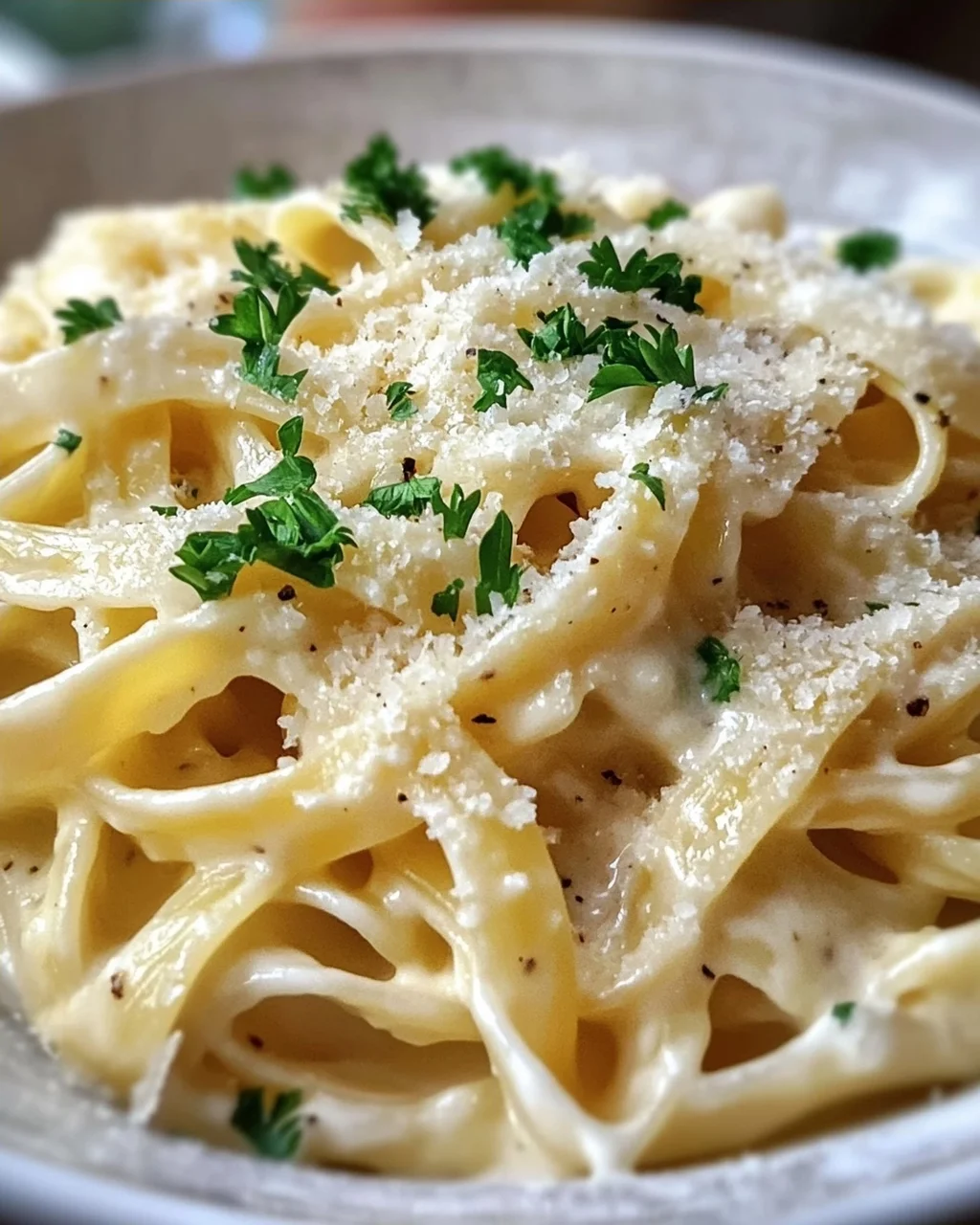 Pasta in Käse Sahne Soße