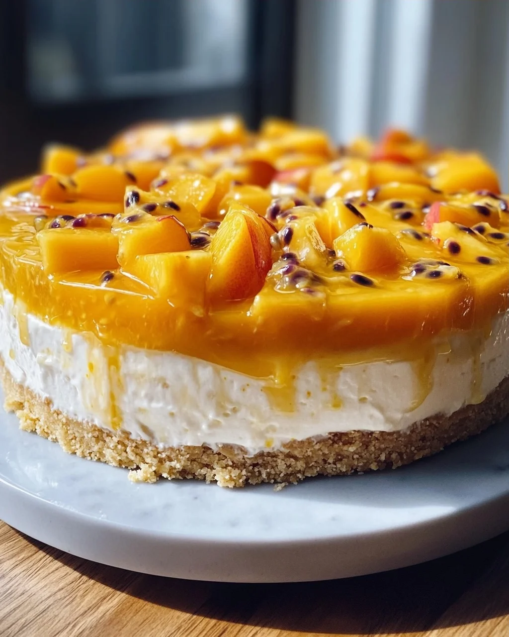 Pfirsich Maracuja Torte ohne Backen