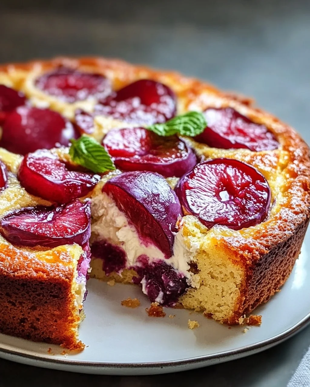 Pflaumenkuchen mit Schmand
