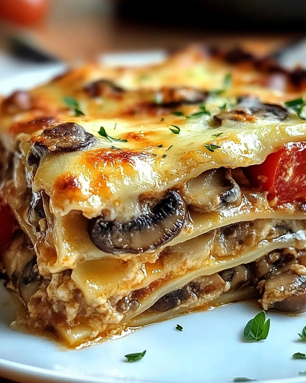Pilzlasagne mit Traubentomaten – Vegetarischer Genuss