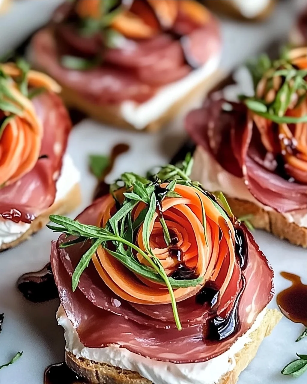 Schöne Prosciutto-Rose für festliche Anlässe