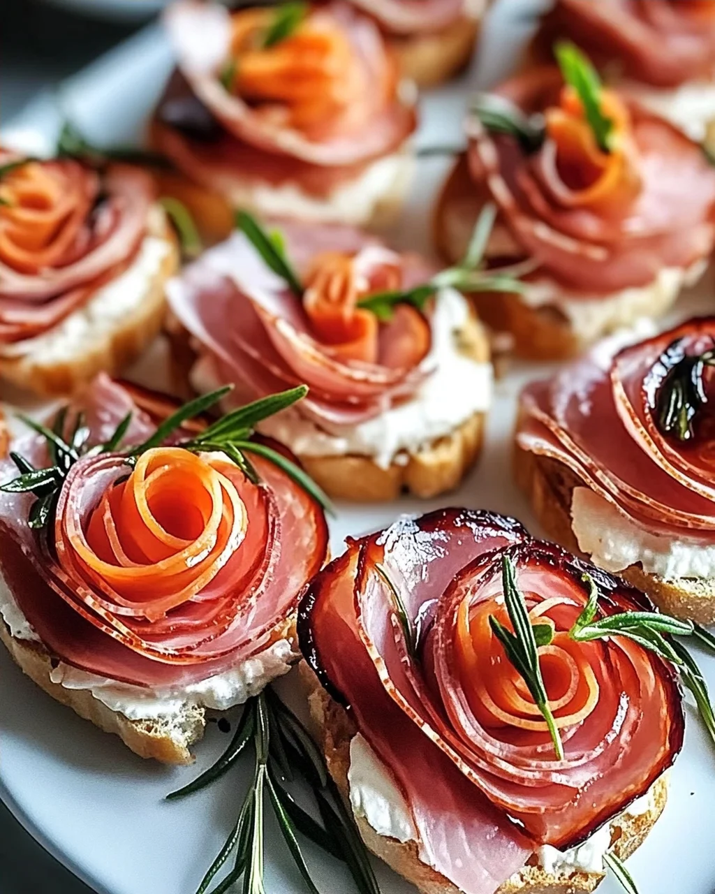 Schöne Prosciutto-Rose für festliche Anlässe