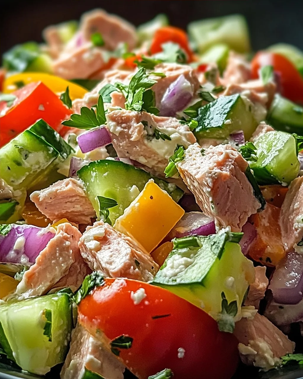 Thunfisch-Hüttenkäse-Salat