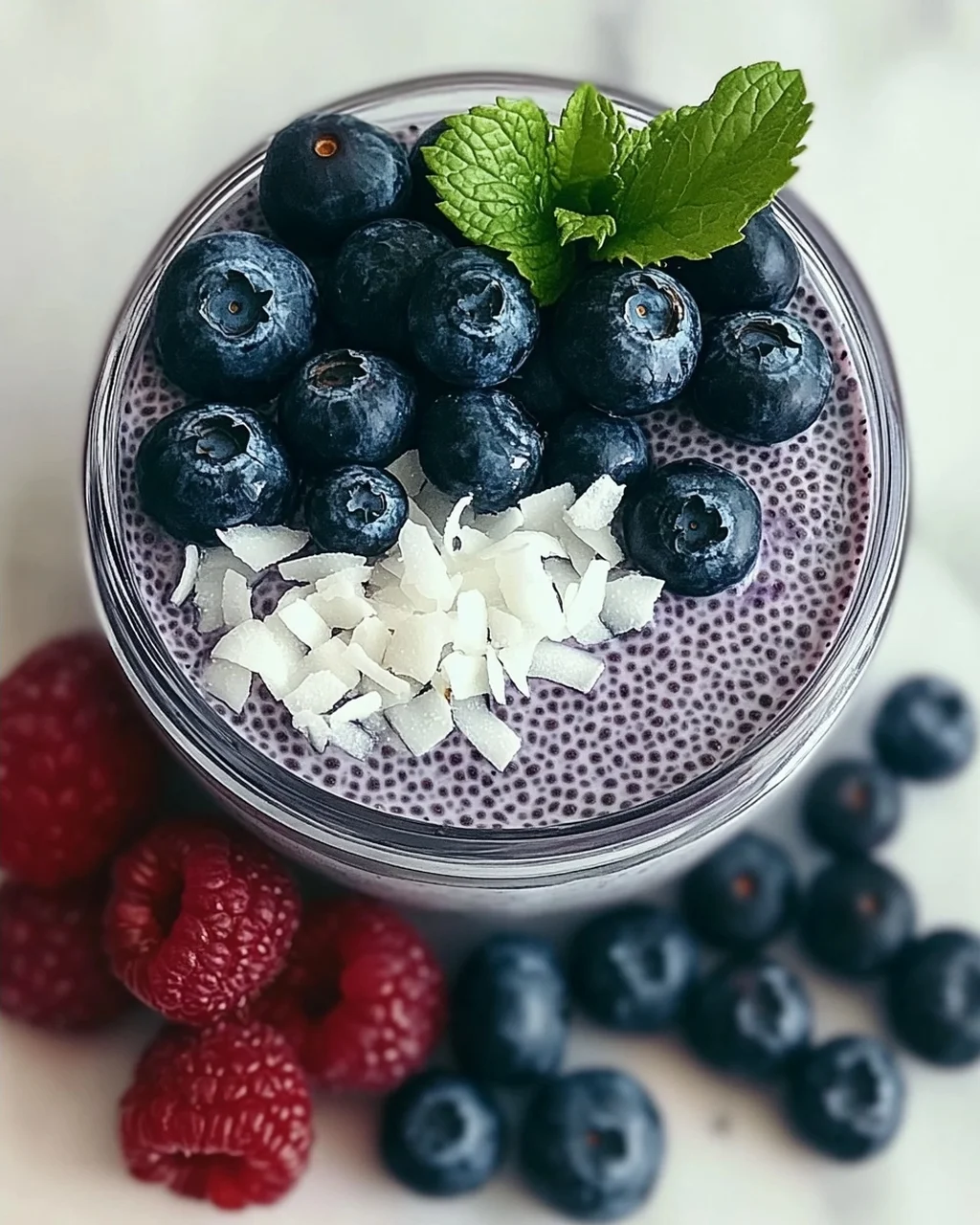 Veganer Blaubeer-Chia-Pudding