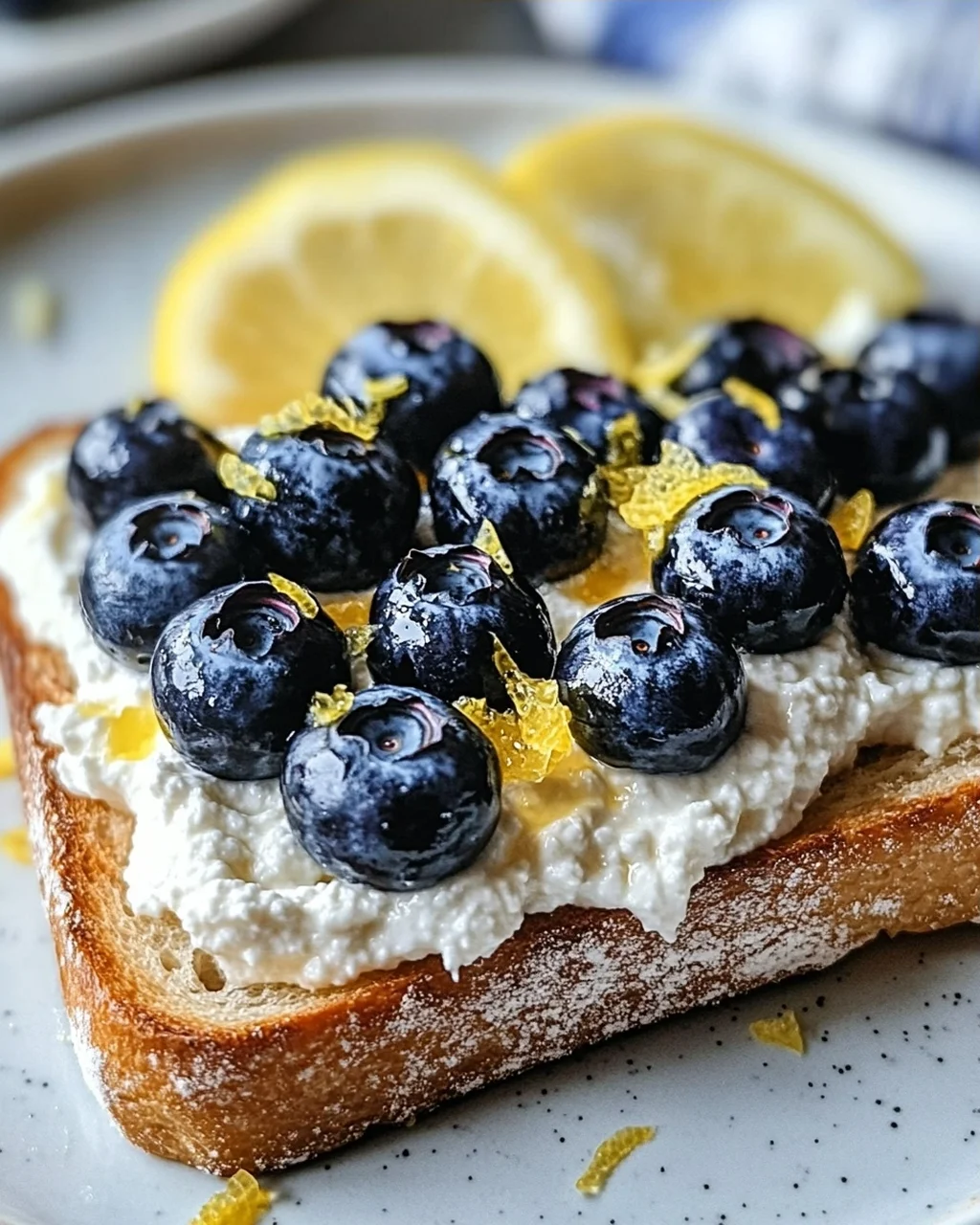 Zitronen-Blaubeer-Ricotta-Toast für jeden Tag