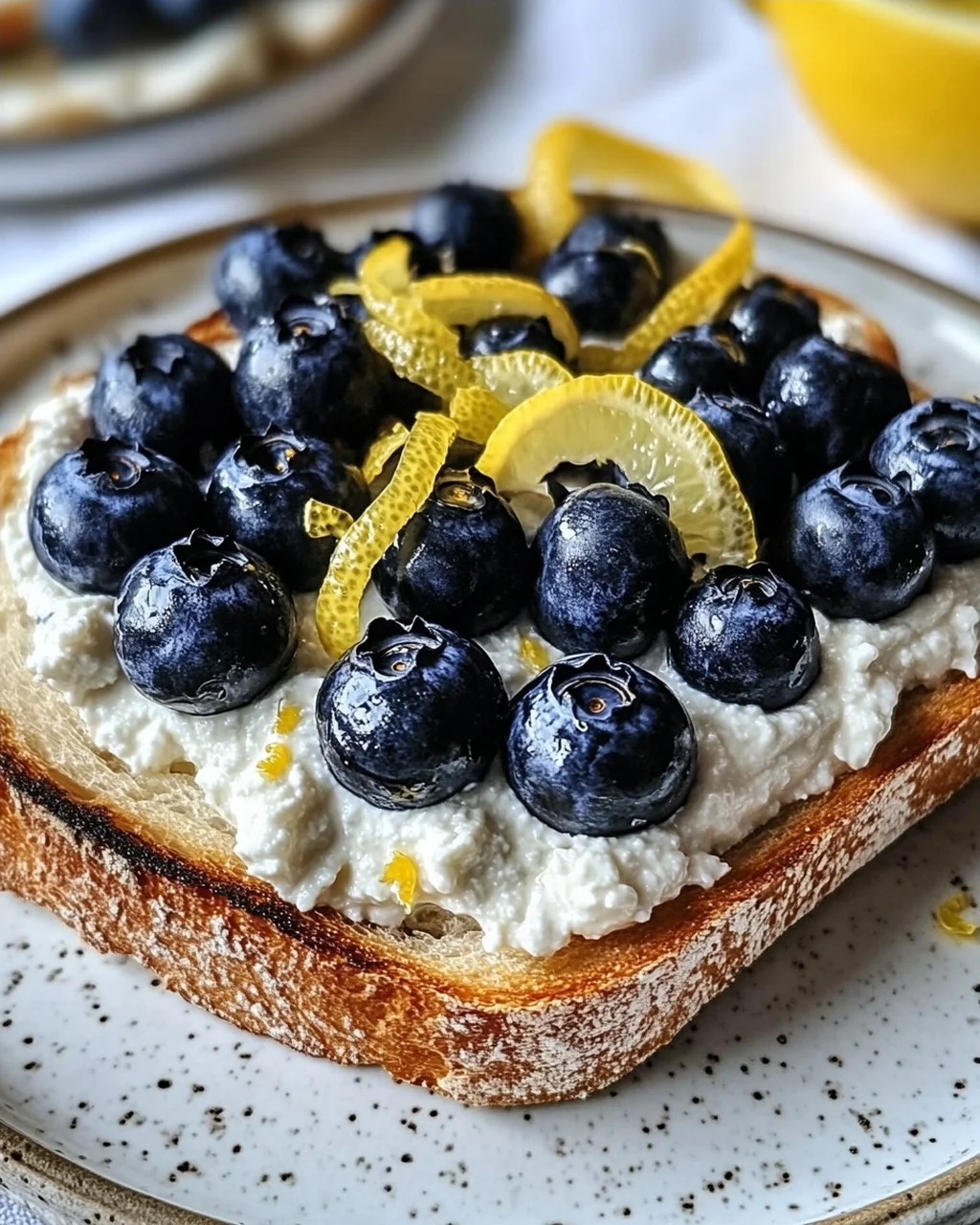 Zitronen-Blaubeer-Ricotta-Toast für jeden Tag