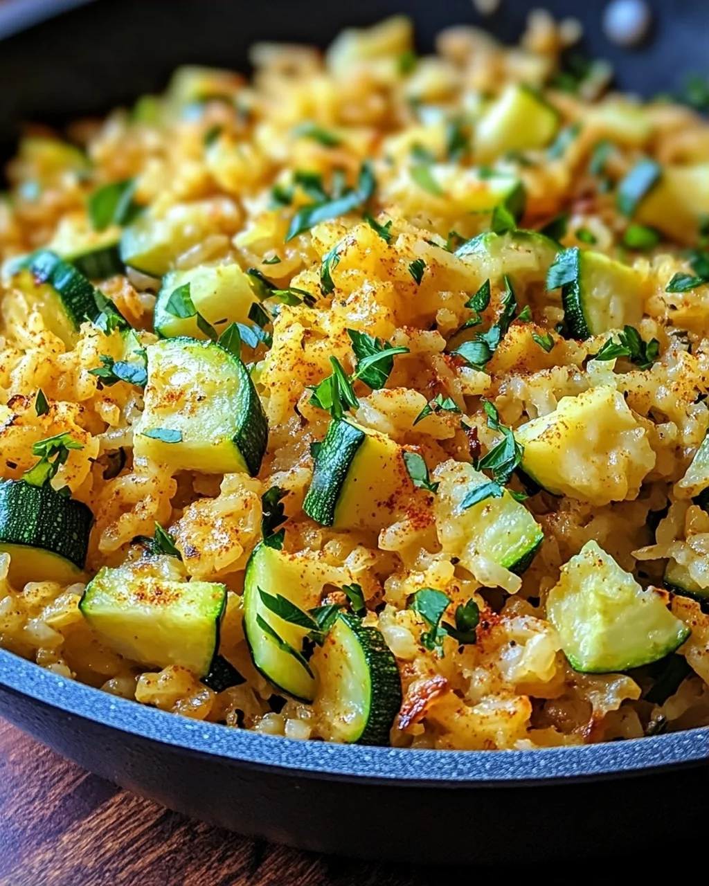 Zucchini-Reis-Pfanne