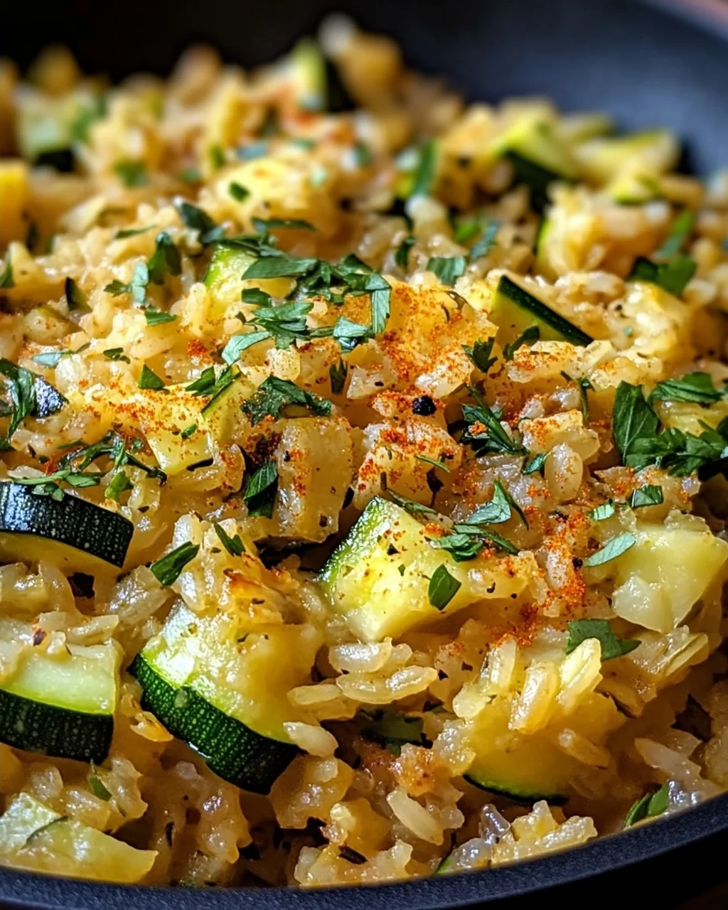 Zucchini-Reis-Pfanne